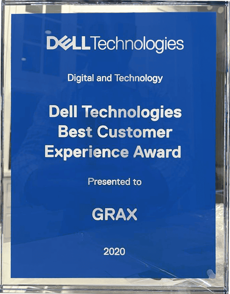 GRAX is Named the Winner of the 2020 Dell Technologies Digital and Technology Services Best Customer Experience Partner Award